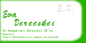 eva derecskei business card